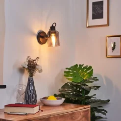 Applique murale Quieri Noir, 1 lumière