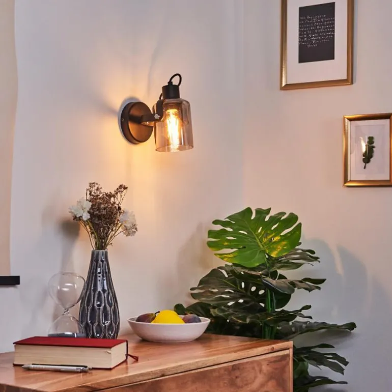 Applique murale Quieri Noir, 1 lumière