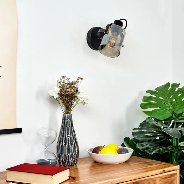 Applique murale Quieri Noir, 1 lumière