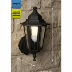 Applique murale Rabalux Velence Noir, Transparent