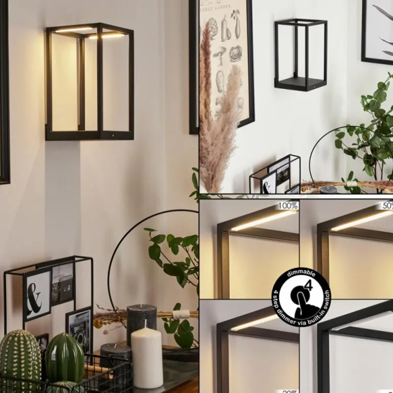 Applique murale Ranquille LED Noir, Blanc, 2 lumières