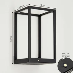 Applique murale Ranquille LED Noir, Blanc, 2 lumières