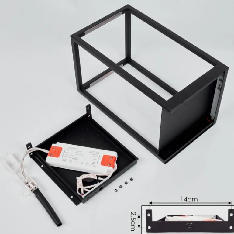 Applique murale Ranquille LED Noir, Blanc, 2 lumières