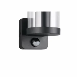 Applique murale Reality BONITO Noir, 1 lumière, Détecteur de mouvement