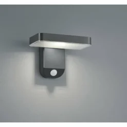 Applique murale Reality Esquel LED Anthracite, 1 lumière, Détecteur de mouvement