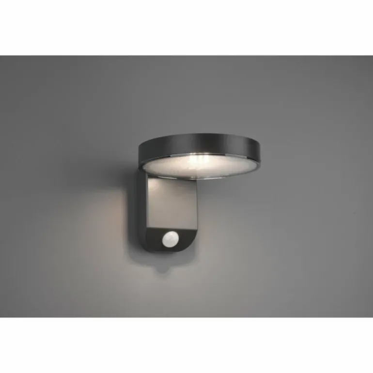 Applique murale Reality Posadas LED Anthracite, 1 lumière, Détecteur de mouvement