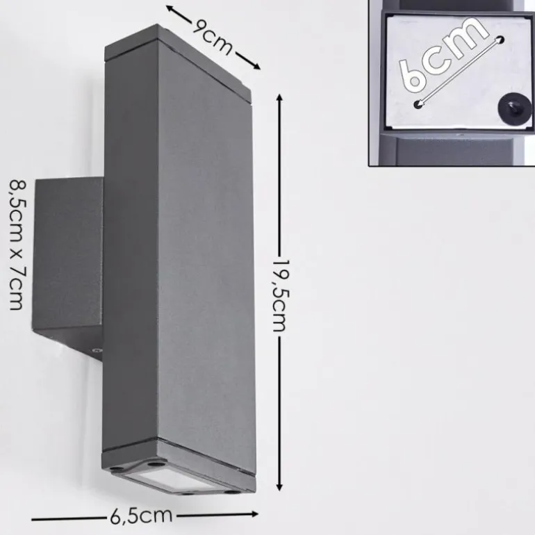 Applique murale Roseau LED Anthracite, 1 lumière