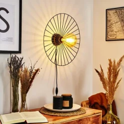 Applique murale Rossedalen Noir, 1 lumière