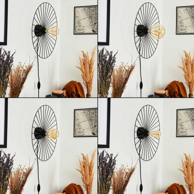 Applique murale Rossedalen Noir, 1 lumière