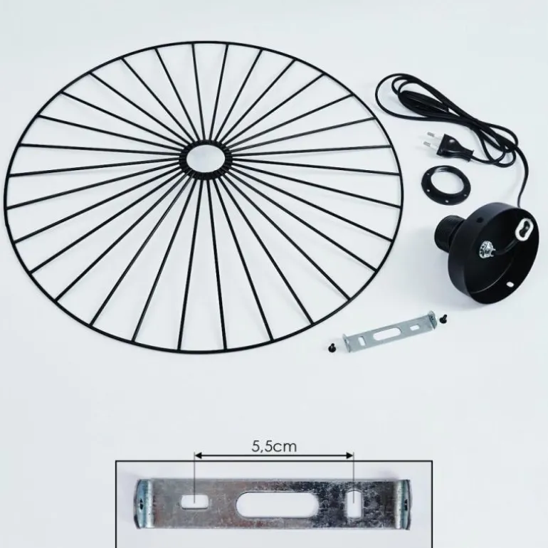 Applique murale Rossedalen Noir, 1 lumière