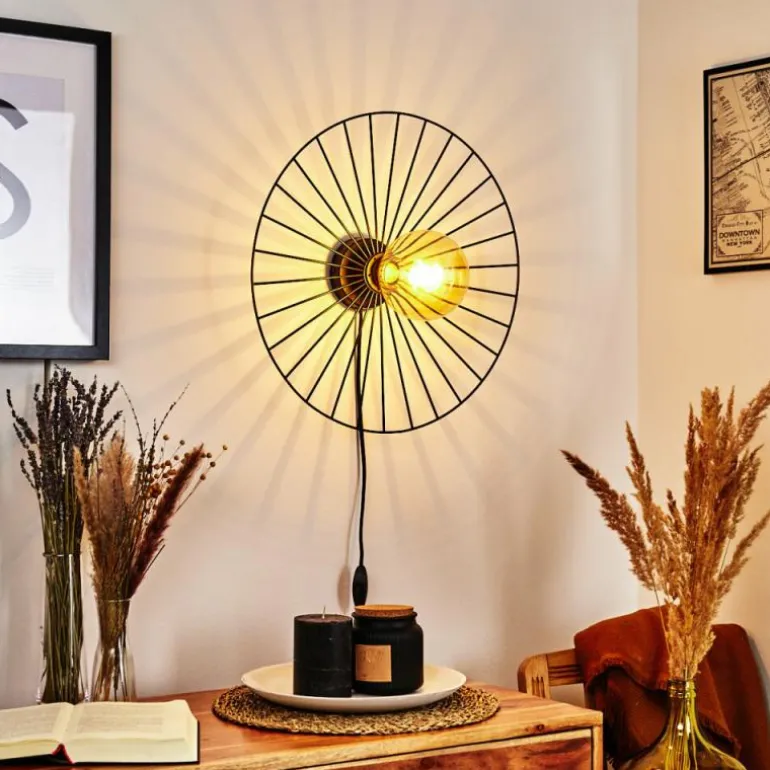 Applique murale Rossedalen Noir, 1 lumière