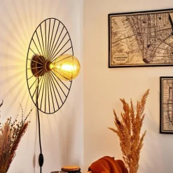 Applique murale Rossedalen Noir, 1 lumière