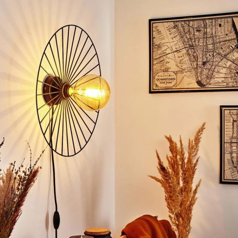 Applique murale Rossedalen Noir, 1 lumière