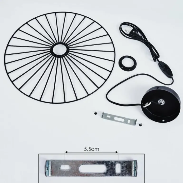 Applique murale Rossedalen Noir, 1 lumière