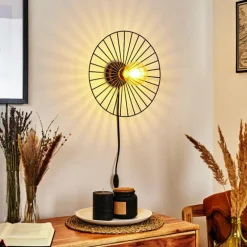 Applique murale Rossedalen Noir, 1 lumière