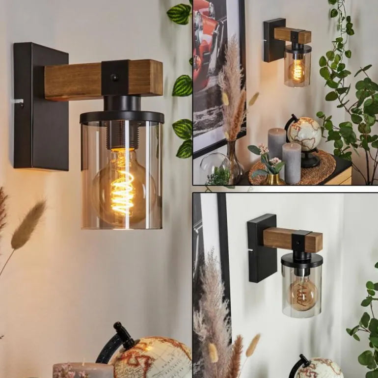 Applique murale Roxa Écru, Noir, 1 lumière