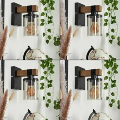 Applique murale Roxa Écru, Noir, 1 lumière