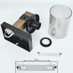 Applique murale Roxa Écru, Noir, 1 lumière