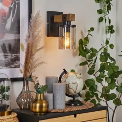 Applique murale Roxa Écru, Noir, 1 lumière