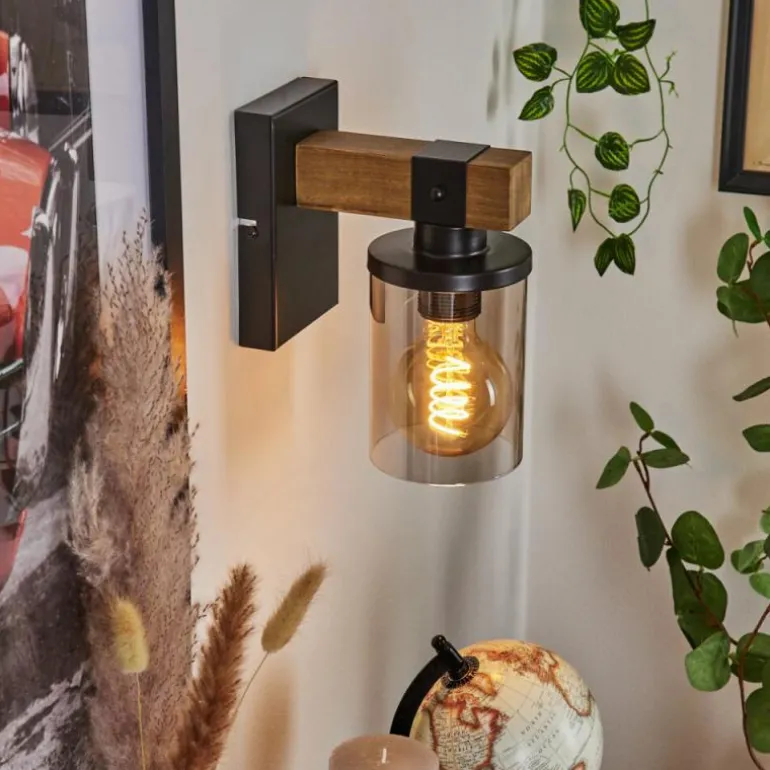 Applique murale Roxa Écru, Noir, 1 lumière