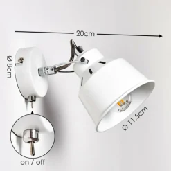 Applique murale Safari Blanc, 1 lumière