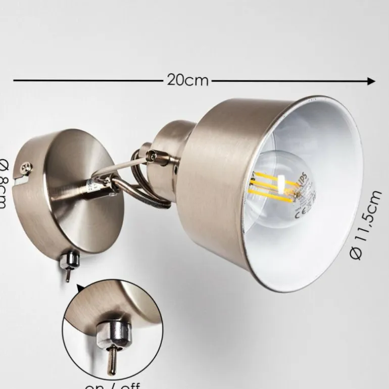 Applique murale Safari Chrome brossé, 1 lumière