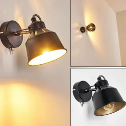 Applique murale Safari Noir, 1 lumière