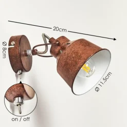 Applique murale Safari Rouille, 1 lumière