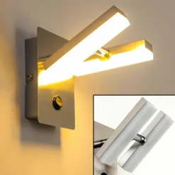 Applique murale Sakami LED Nickel mat, 2 lumières