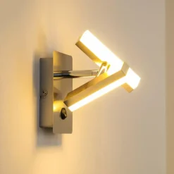 Applique murale Sakami LED Nickel mat, 2 lumières