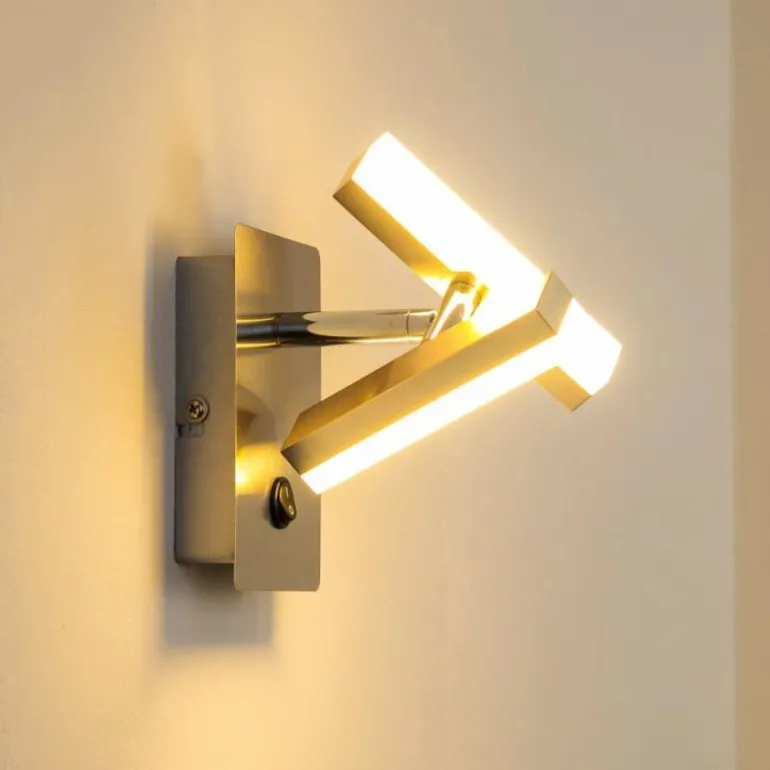 Applique murale Sakami LED Nickel mat, 2 lumières