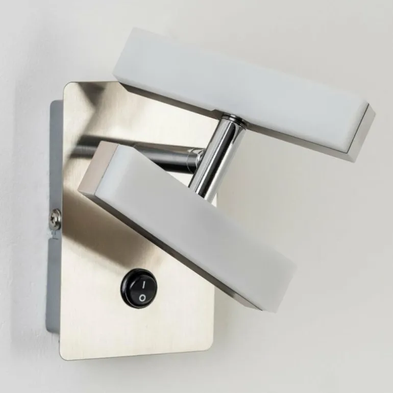 Applique murale Sakami LED Nickel mat, 2 lumières