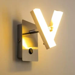 Applique murale Sakami LED Nickel mat, 2 lumières