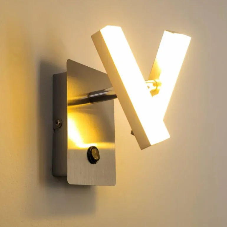 Applique murale Sakami LED Nickel mat, 2 lumières