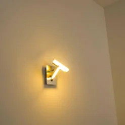 Applique murale Sakami LED Nickel mat, 2 lumières