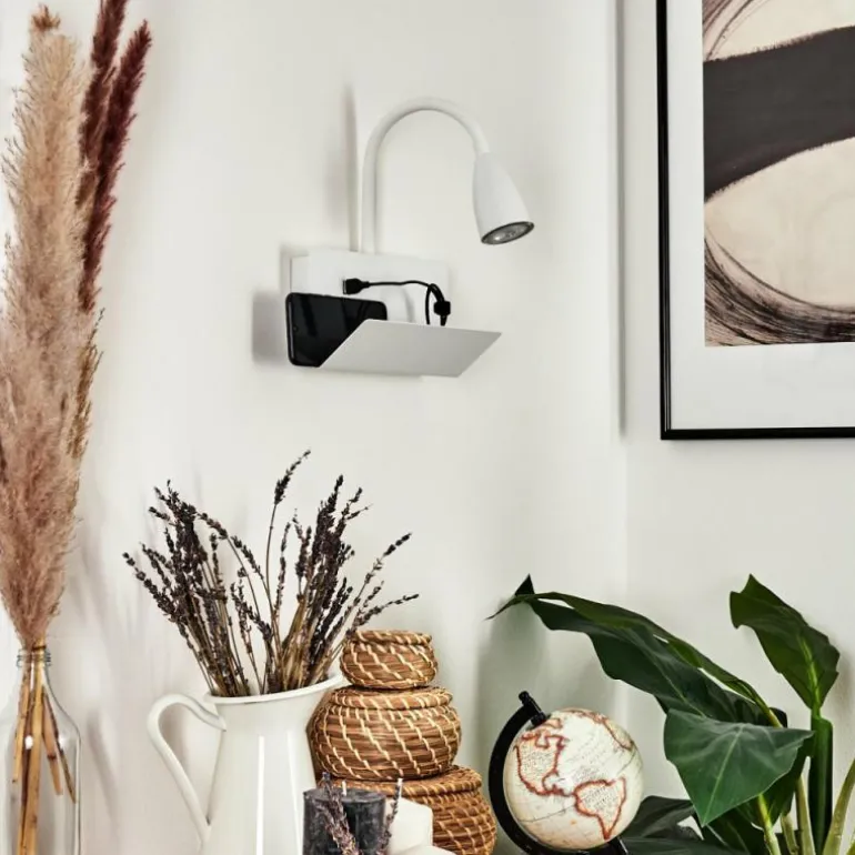 Applique murale Sarnen Blanc, 1 lumière