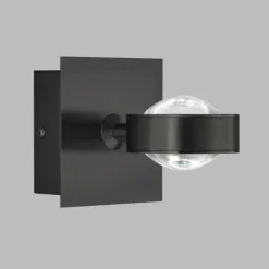 Applique murale SCHÖNER WOHNEN-Kollektion Lense LED Noir, 1 lumière