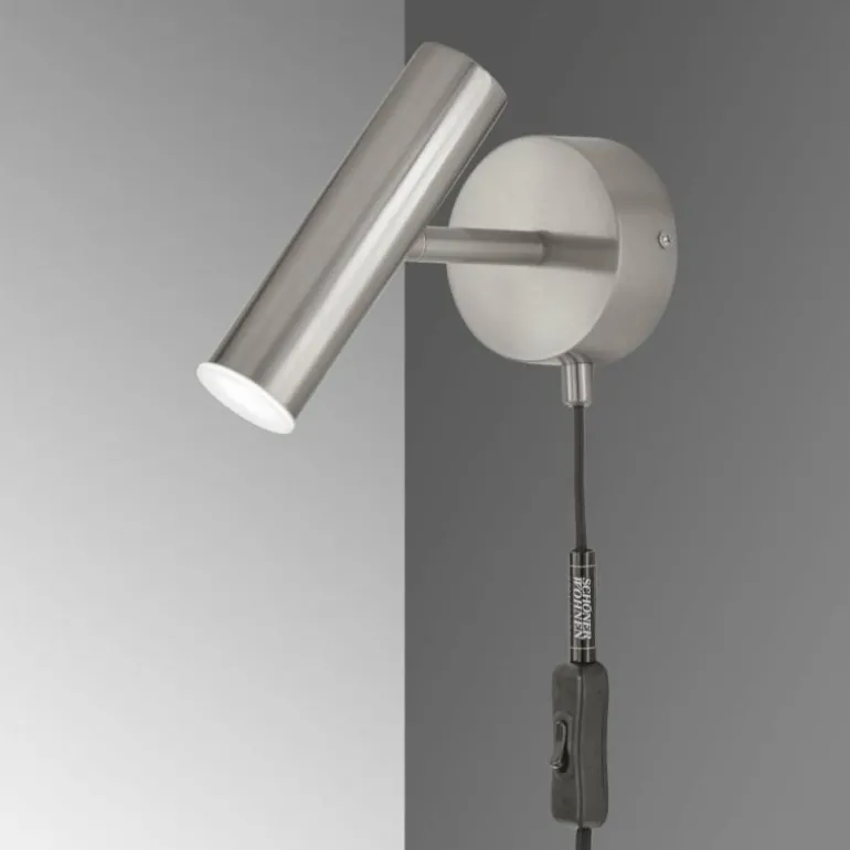 Applique murale SCHÖNER-WOHNEN-Kollektion Stina LED Nickel mat, 1 lumière