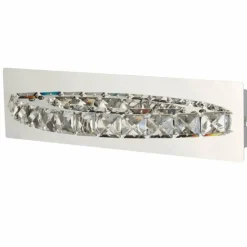 Applique murale Searchlight CLOVER LED Chrome, Argenté, Transparent, 1 lumière