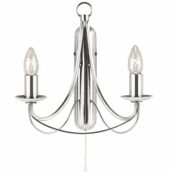 Applique murale Searchlight MAYPOLE Argenté, 2 lumières