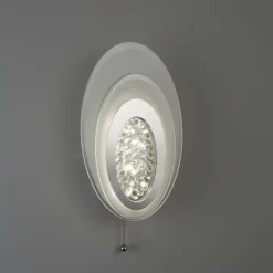 Applique murale Searchlight WALL LED Chrome, Blanc, 1 lumière