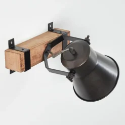 Applique murale Skodsbol Bois foncé, Acier brossé, 1 lumière