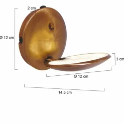 Applique murale Steinhauer Zenith LED Bronze, 1 lumière