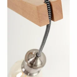 Applique murale Steinhauer Mexlite Brun, Bois clair, Nickel mat, 1 lumière