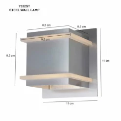 Applique murale Steinhauer Liberstas Acier inoxydable, 1 lumière