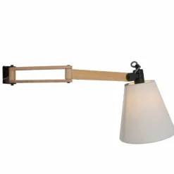 Applique murale Steinhauer Mexlite Beige, Bois clair, Noir, 1 lumière