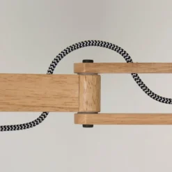 Applique murale Steinhauer Mexlite Beige, Bois clair, Noir, 1 lumière