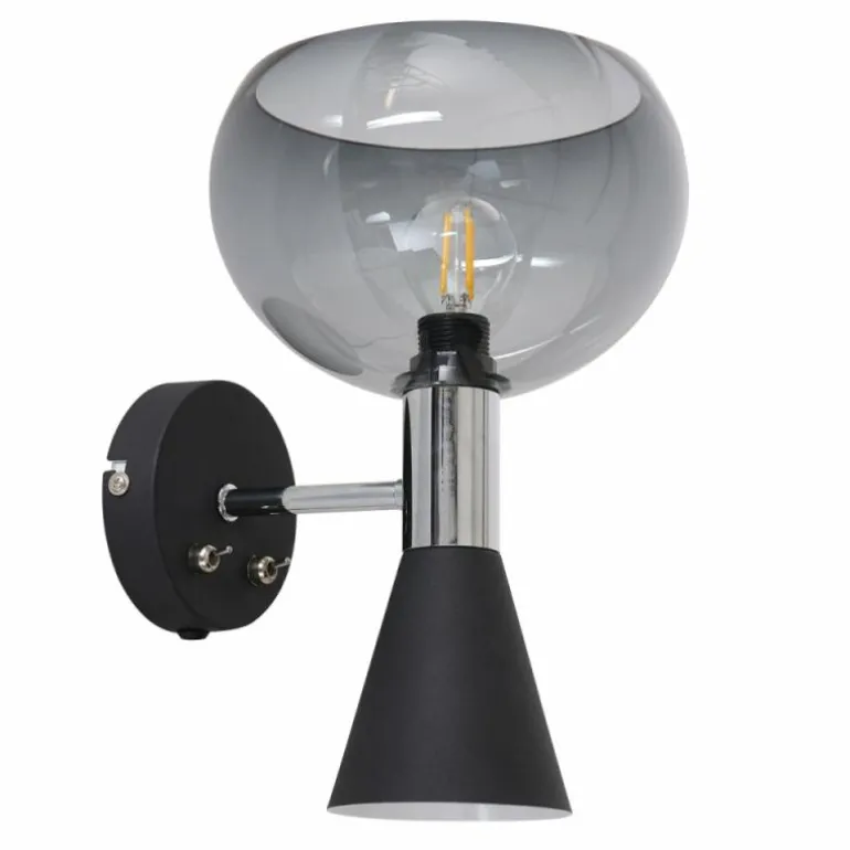 Applique murale Steinhauer Anne Fastlåst Noir, 2 lumières