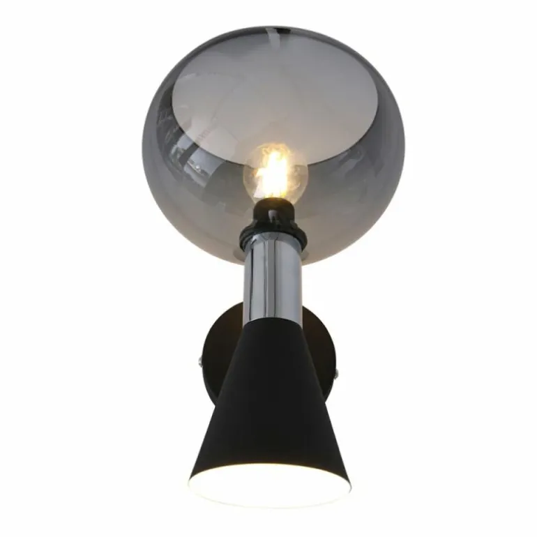 Applique murale Steinhauer Anne Fastlåst Noir, 2 lumières