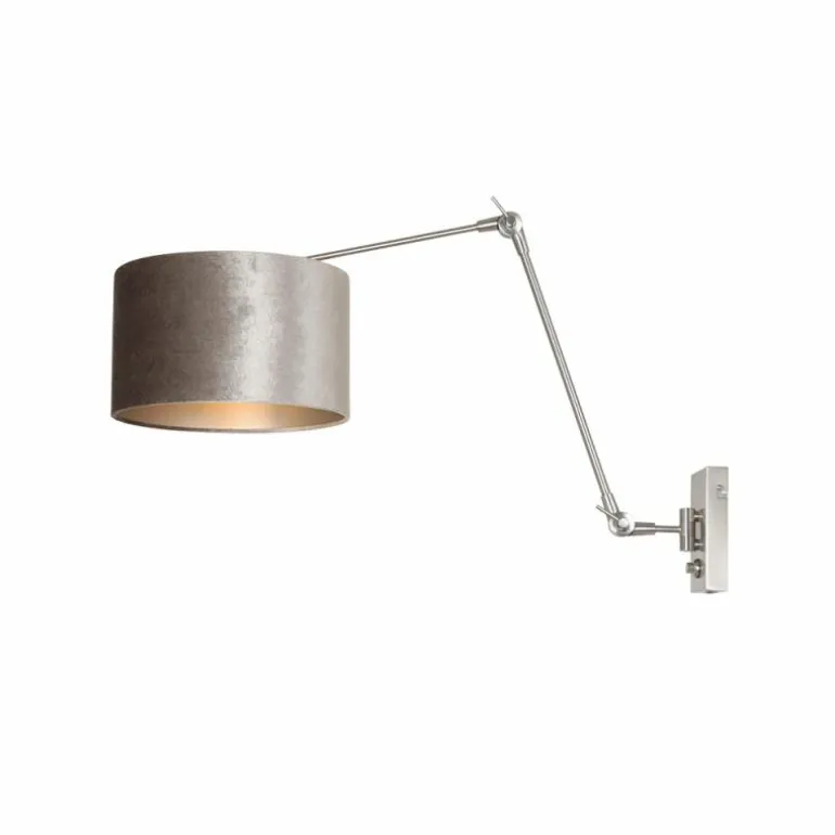 Applique murale Steinhauer Prestige Chic Acier brossé, 1 lumière